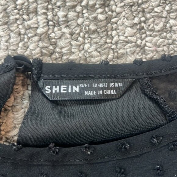 Shein Ruffled Black Dress - Picture 2 of 2